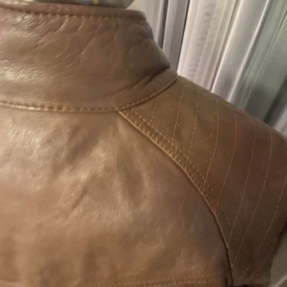 EUC Black Rivet Wilsons Leather Brown leather Jacket size 3X - Picture 6 of 8